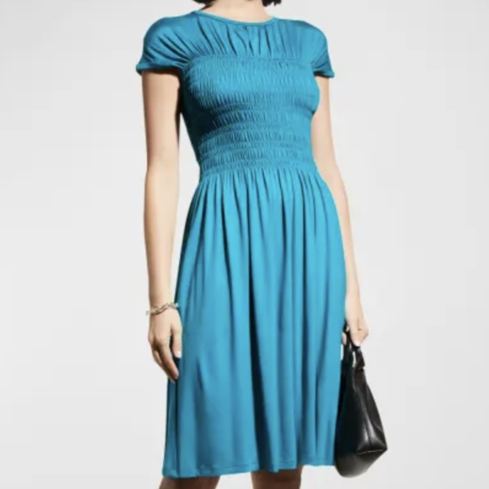 Trina Turk Smocked A Line Dress S